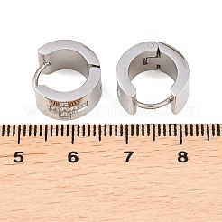 Orecchini a cerchio in acciaio inossidabile 304 con micro pavé di zirconi cubici trasparenti&nbsp;EJEW-G457-03P