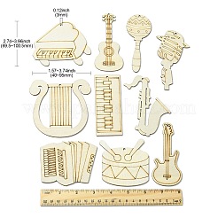 30 ensemble de pendentifs en bois vierges non finis pour les arts de la peinture&nbsp;WOOD-CJC0005-59