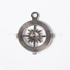 Tibetischer stil Aluminium Anhänger & Charms&nbsp;TIBEP-12683-S-LF