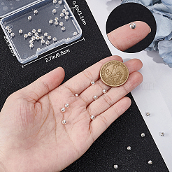 Runde 925 Sterling Silber Perlen&nbsp;STER-BBC0005-39D
