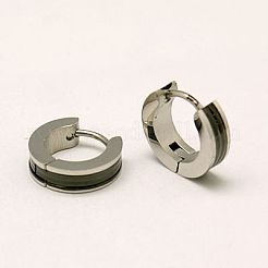 Mode 304 Edelstahl Huggie Creolen&nbsp;EJEW-G124-M18