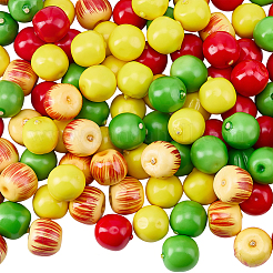 120 Stück 4 Farben Schaumapfel-Miniatur-Ornamente&nbsp;DJEW-SP0001-28