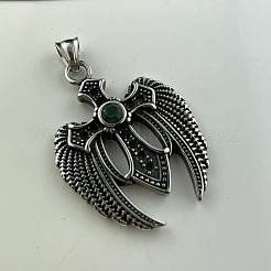 Vintage Gothic 304 Edelstahl Zirkonia Anhänger Halsketten&nbsp;ZQ9567