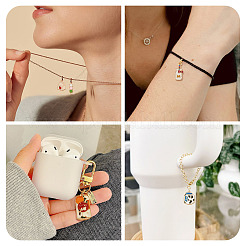 36 pièces 9 styles pendentifs en émail en alliage de placage de rack&nbsp;ENAM-TA0003-67