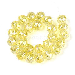 Fili di perline rotonde in vetro trasparente placcato color ab&nbsp;EGLA-T029-8mm-12T-16