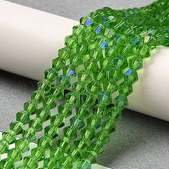 Transparentes perles de verre de galvanoplastie brins&nbsp;EGLA-A039-T2mm-L03