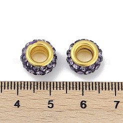 Perles pavées d'argile en alliage de strass&nbsp;ALRI-D300-04G-13