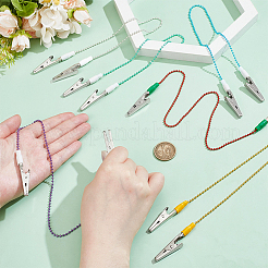 6 Stück 6 Farben Edelstahl-Lätzchenclip für Dentallabore&nbsp;AJEW-BC0008-84