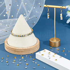 300 Stück 2 Stile 2-Loch Metallicfarbene Glasperlen&nbsp;SEED-HS0001-06A
