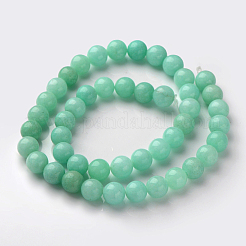 Natürliche und gefärbte weiße Jade Perlen Stränge&nbsp;X-GSR055