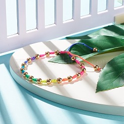 Perlenarmband aus synthetischem Hämatit&nbsp;BJEW-JB07796