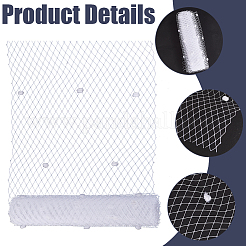 Rubans élastiques en maille déco polyester&nbsp;DIY-GF0009-01B
