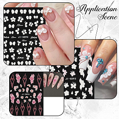 5 stücke 5 arten blume & schmetterling pet nail art aufkleber&nbsp;MRMJ-SP0001-16