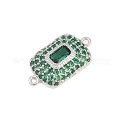 Ciondoli connettore in ottone micro pavé di zirconi cubici&nbsp;CU-CBAAB9C-01P-01
