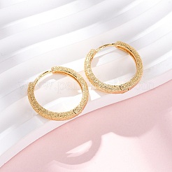 Creolen aus Messing mit rundem Ring&nbsp;EJEW-F384-08G