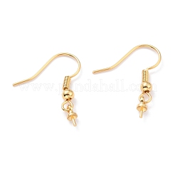 Echte 18 Karat vergoldete Messing-Ohrringhaken&nbsp;KK-L151-03G-NR