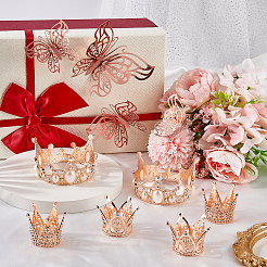 Décoration de gâteau couronne en alliage de strass&nbsp;DIY-SP0003-25RG