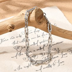 Bracelets à chaîne trombone en acier inoxydable 304 pour femmes et hommes&nbsp;BJEW-F488-58P