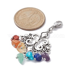 Décorations pendantes en alliage de style tibétain&nbsp;HJEW-JM01291-02