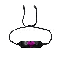 Braccialetto di perline intrecciate con semi di miyuki&nbsp;BJEW-P269-43
