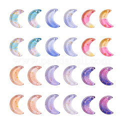 108pcs 6 Farben transparente Glasanhänger&nbsp;GLAA-BT0001-04