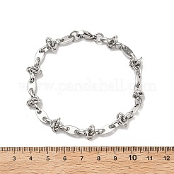 Bracelets à maillons ovales en acier inoxydable 304 pour hommes et femmes&nbsp;LS-BJEW-V007-02P