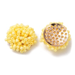 Cabochon con perline di semi di vetro&nbsp;FIND-G058-02F