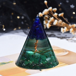 Decorazioni espositive in resina epossidica con cono orgonite&nbsp;PW-WGE996E-01