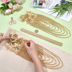 1 paio di spalline in paillettes di plastica ricamate&nbsp;DIY-FG0009-99B