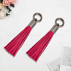 2 pendentif à pompon en imitation cuir&nbsp;AJEW-CL0005-10A
