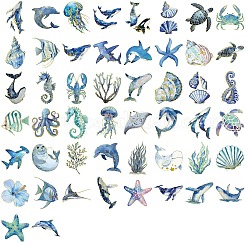 50 autocollant de dessin animé d'animaux marins&nbsp;X-STIC-T0001-06