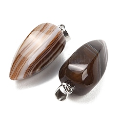 Ciondoli di agata a fascia naturale&nbsp;GG-K002-16S