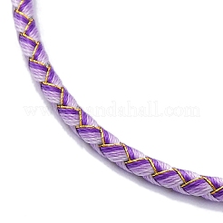 Fabrication de bracelets tressés en cordon polyester&nbsp;MAK-Z003-01P-28