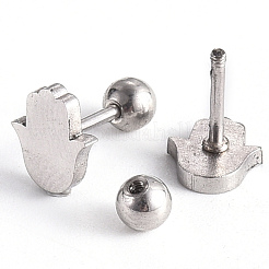 Anlaufgeschützte 201 Edelstahl Barbell Knorpel Ohrringe&nbsp;EJEW-R147-17
