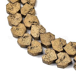 Brins de perles de pierre de lave naturelle galvanisées&nbsp;G-K388-04A-09