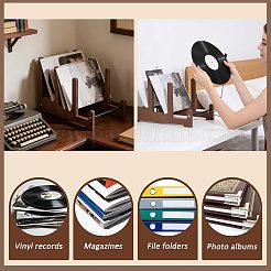 Support de stockage de disques vinyle en bois&nbsp;AJEW-WH0643-114