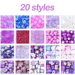 Kit per creare braccialetti elasticizzati fai da te in acrilico e argilla polimerica&nbsp;DIY-YW0008-96