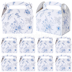12 Stück faltbare Geschenkschachteln aus Papier mit gestanztem Lochgriff&nbsp;CON-WH20001-18B