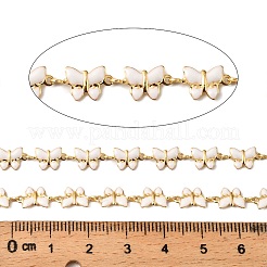Schmetterlingsgliederketten aus Messing mit Emaille&nbsp;CHC-F021-03G-02