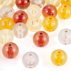 20pcs 4 couleurs perles acryliques transparentes&nbsp;MACR-TADJ0001-02B
