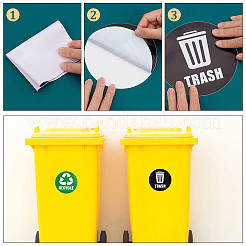 6 stücke 2 arten pvc müll recyceln müll zeichen aufkleber&nbsp;DIY-WH0043-40
