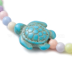Strandschildkröte synthetische türkise Gliederarmbänder&nbsp;BJEW-JB10238-01