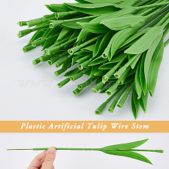 Stelo in filo di tulipano artificiale in plastica e ferro&nbsp;DIY-WH0430-916