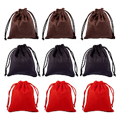 10 Aufbewahrungsbeutel aus Samt mit Kordelzug für Schmuck&nbsp;ABAG-TA0001-31B