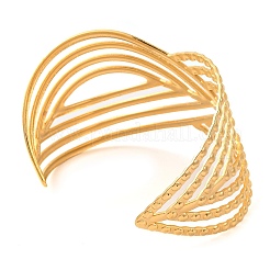 Braccialetti aperti in acciaio inossidabile 304 per donna&nbsp;LS-BJEW-G711-01G-G