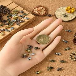 48 pièces 4 couleurs pendentifs en alliage de style tibétain&nbsp;TIBEP-YW0001-80