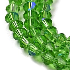Transparentes perles de verre de galvanoplastie brins&nbsp;EGLA-A039-T4mm-L03