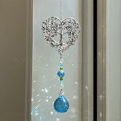 Herz aus Metalllegierung mit hängenden Ornamenten aus Lebensbaum&nbsp;PW-WG64732-02