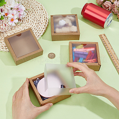 Faltbare quadratische Geschenkboxen zur Aufbewahrung aus Papier&nbsp;LS-CON-WH0110-42B-03