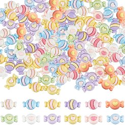 72 pièces 12 styles cabochons alimentaires imitation résine opaque&nbsp;RESI-SC0002-75